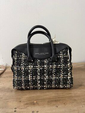 NWT Marc New York Black Tweed Satchel 🖤